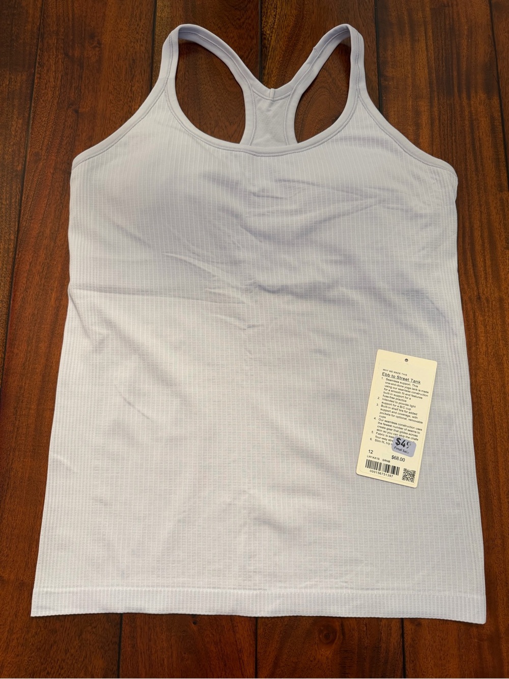 Lululemon Ebb to Street Tank — size 10
— Serene Blue